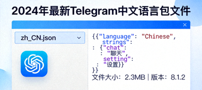 2024年最新Telegram中文语言包文件展示