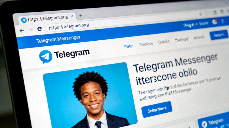 Telegram官方网站地址在浏览器中的正确显示示例