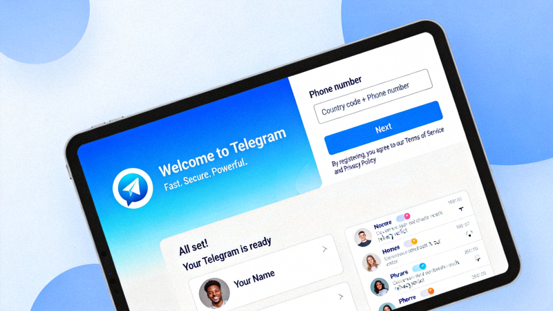 Telegram桌面版安装成功后的首次启动和登录界面示意图